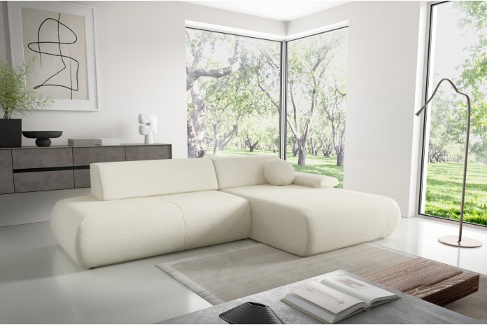 Canapé d’angle convertible haut de gamme HINOKI Lounge – Design Japandi, confort total