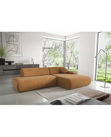 Canapé d’angle convertible haut de gamme HINOKI Lounge – Design Japandi, confort total