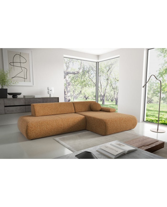 Canapé d’angle convertible haut de gamme HINOKI Lounge – Design Japandi, confort total