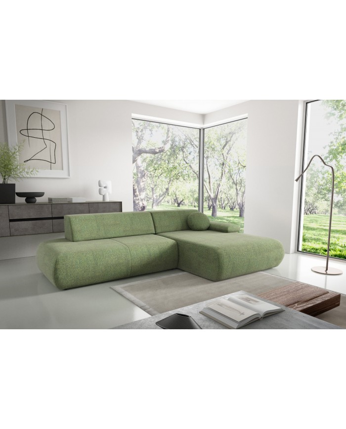 Canapé d’angle convertible haut de gamme HINOKI Lounge – Design Japandi, confort total