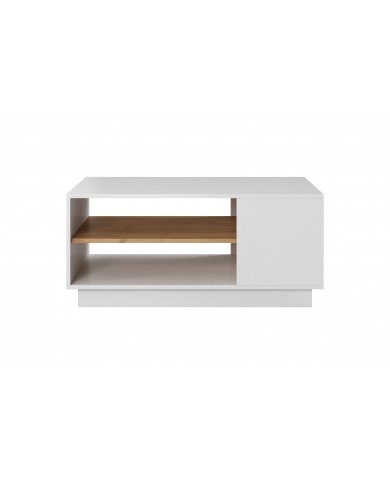 LUMENA³™  Table Basse Architecturale 100 cm  La pureté du blanc. La chaleur du chêne. SUPER PRIX !