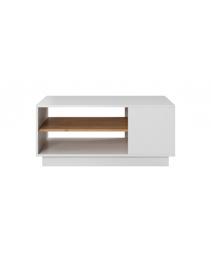 LUMENA³™  Table Basse Architecturale 100 cm  La pureté du blanc. La chaleur du chêne. SUPER PRIX !