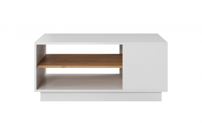 LUMENA³™  Table Basse Architecturale 100 cm  La pureté du blanc. La chaleur du chêne. SUPER PRIX !