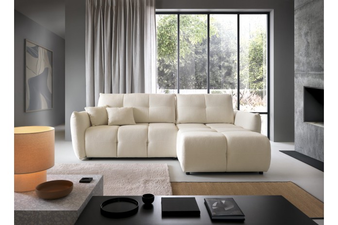 INERTIA SUPREMA™ – Canapé d’Angle Grand Luxe avec Fonction Couchage & Rangements Intégrés à SUPER PRIX !!