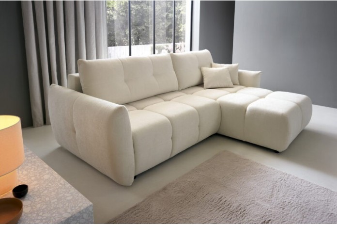 INERTIA SUPREMA™ – Canapé d’Angle Grand Luxe avec Fonction Couchage & Rangements Intégrés à SUPER PRIX !!