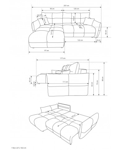 INERTIA SUPREMA™ – Canapé d’Angle Grand Luxe avec Fonction Couchage & Rangements Intégrés à SUPER PRIX !!